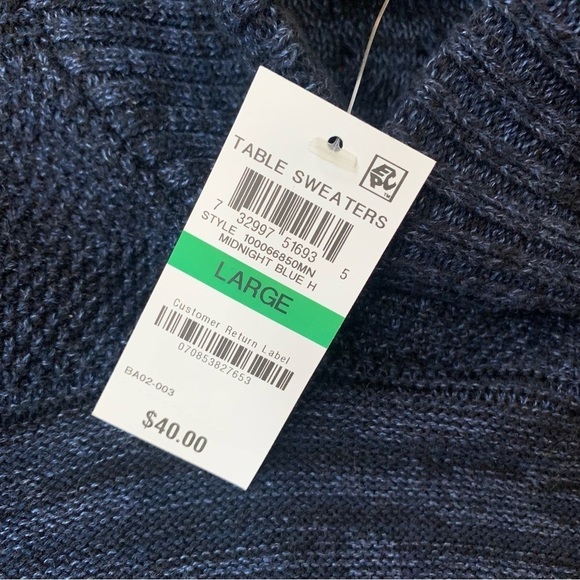 NWT American Rag Men's Multi-Textured Shawl-Collar Sweater Size Large - Picture 10 of 12